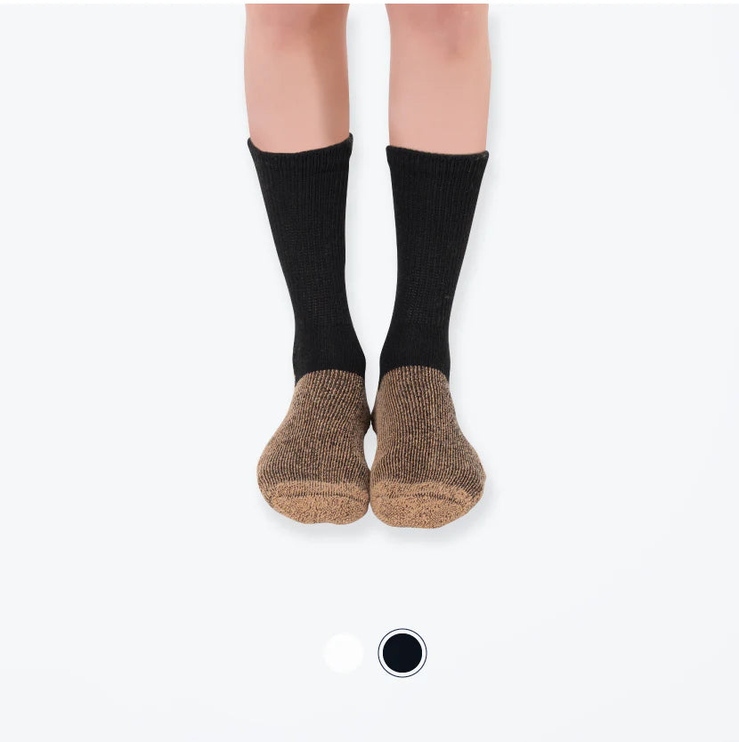 Glucology® Copper Fiber Antifungal Full-Crew Socks/Unisex (Black or White)