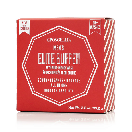 Spongellé® Men's Pedi Buffer: Bergamot, Verbena, Amber or Cedar or Bourbon Absolute scent