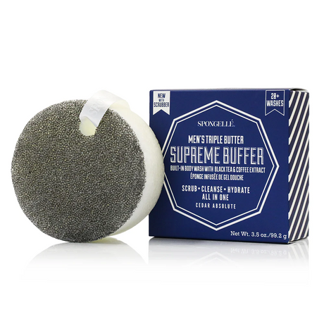Spongellé® Men's Pedi Buffer: Bergamot, Verbena, Amber or Cedar or Bourbon Absolute scent