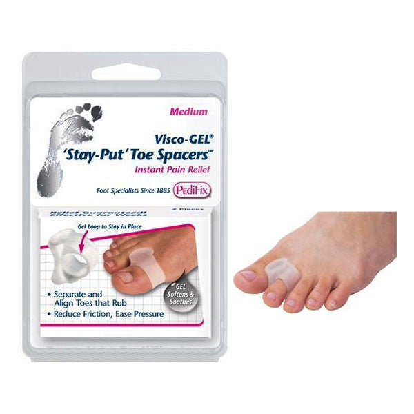 PediFix® Visco-GEL® Stay-Put Toe Spacers for Smaller Toes